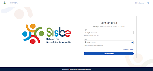 SISBE - Sistema de Benefícios Estudantis