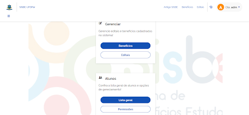 SISBE - Sistema de Benefícios Estudantis